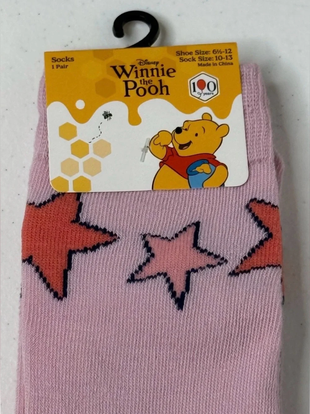 Disney Winnie The Pooh. Tigger Socks pink 6 1/2 - 12 NWT